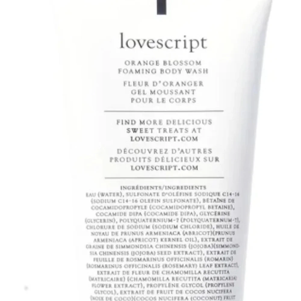 Lovescript Orange Blossom Body Wash